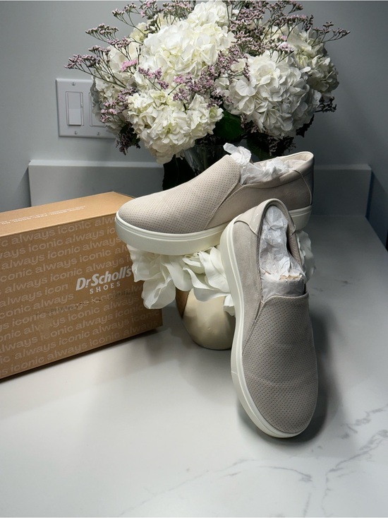 Dr. Scholl's Shoes - Dr. Scholl's Women’s Time Off Slip-On Comfort Sneakers in Oyster Gray Size 8W